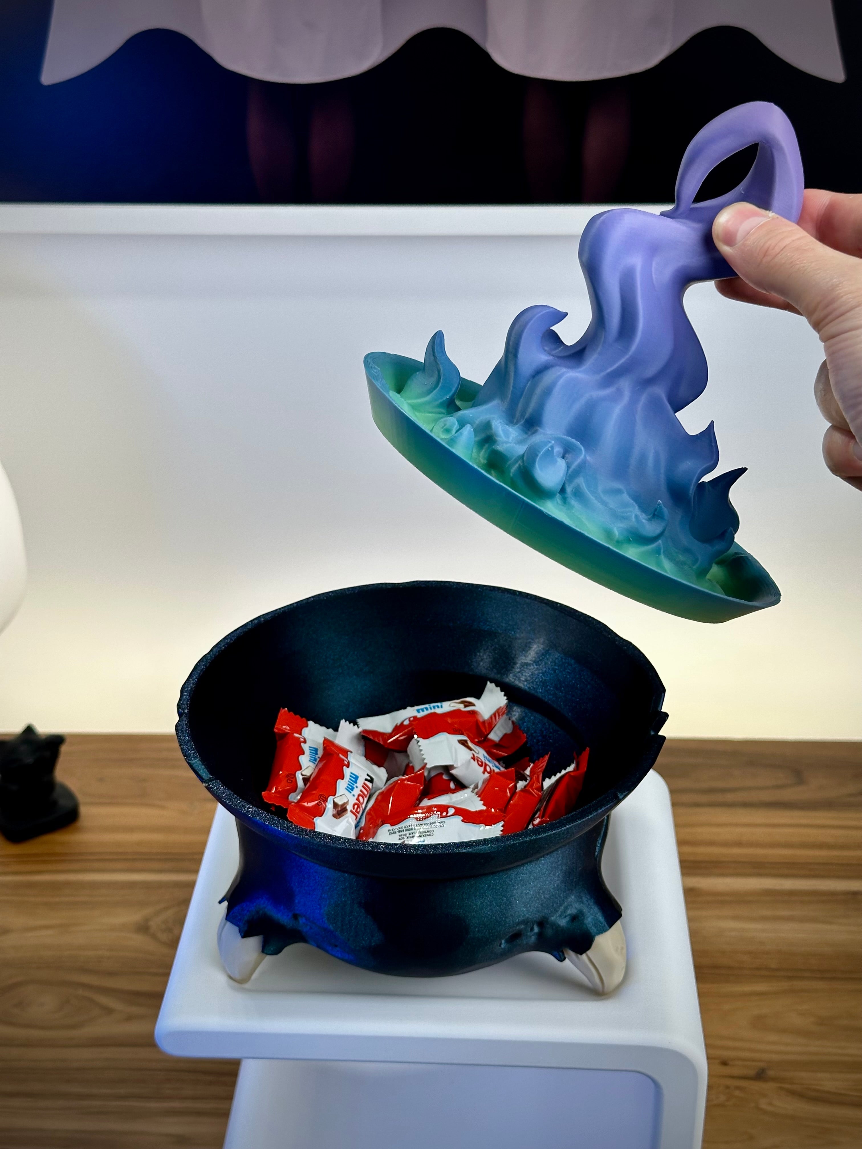 Chaudron de sorcière enchanté pour bonbons et décorations