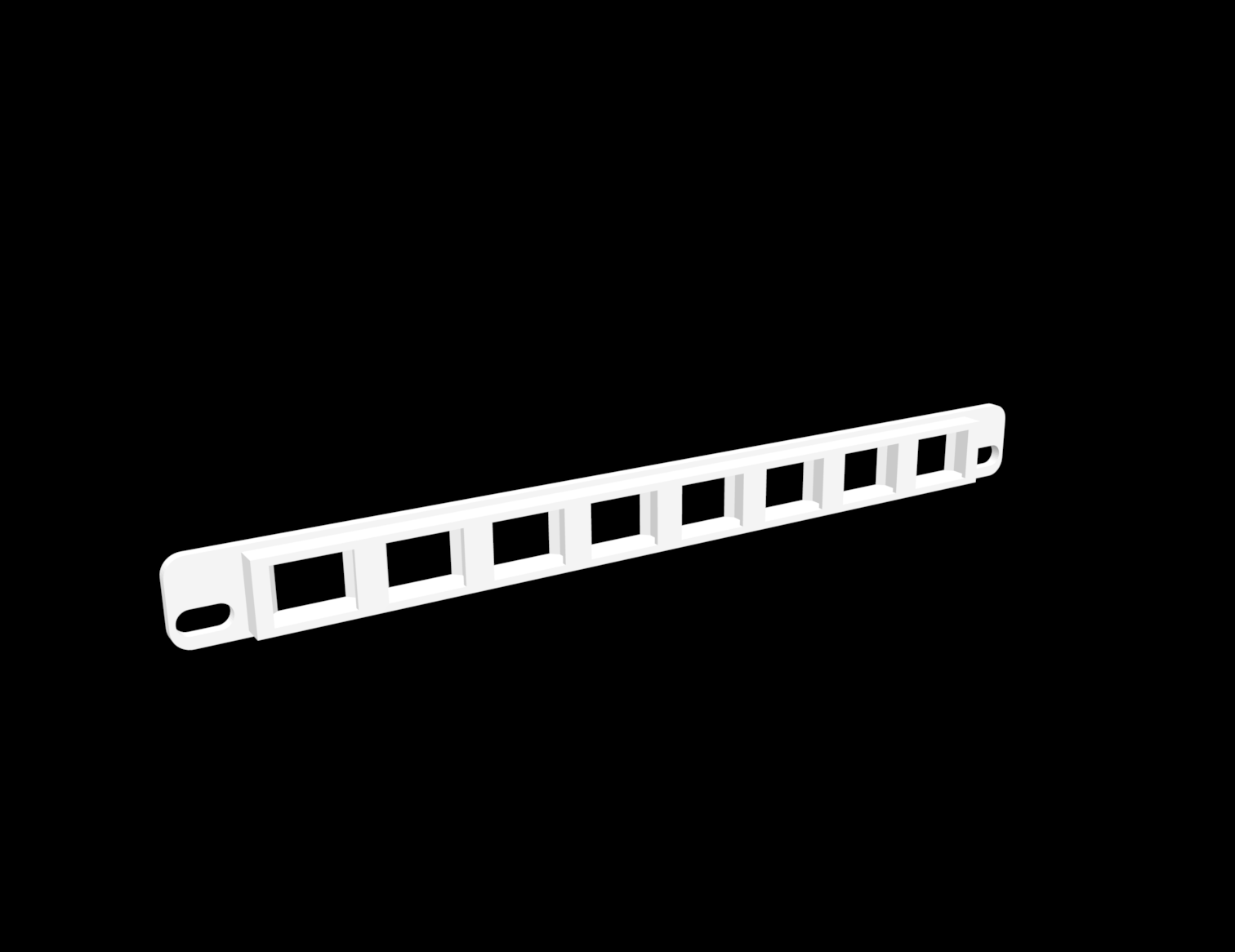 Patchpanel Keystone 1/2U 10 pouces avec 8 ports