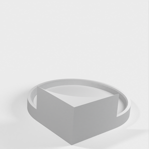 Tablette d'angle avec trou pour câble