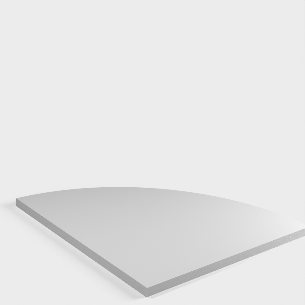 Tablette d'angle basique en deux parties pour tête de lit