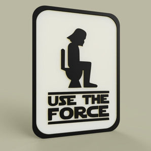 Utilisez la Force - panneau de toilette