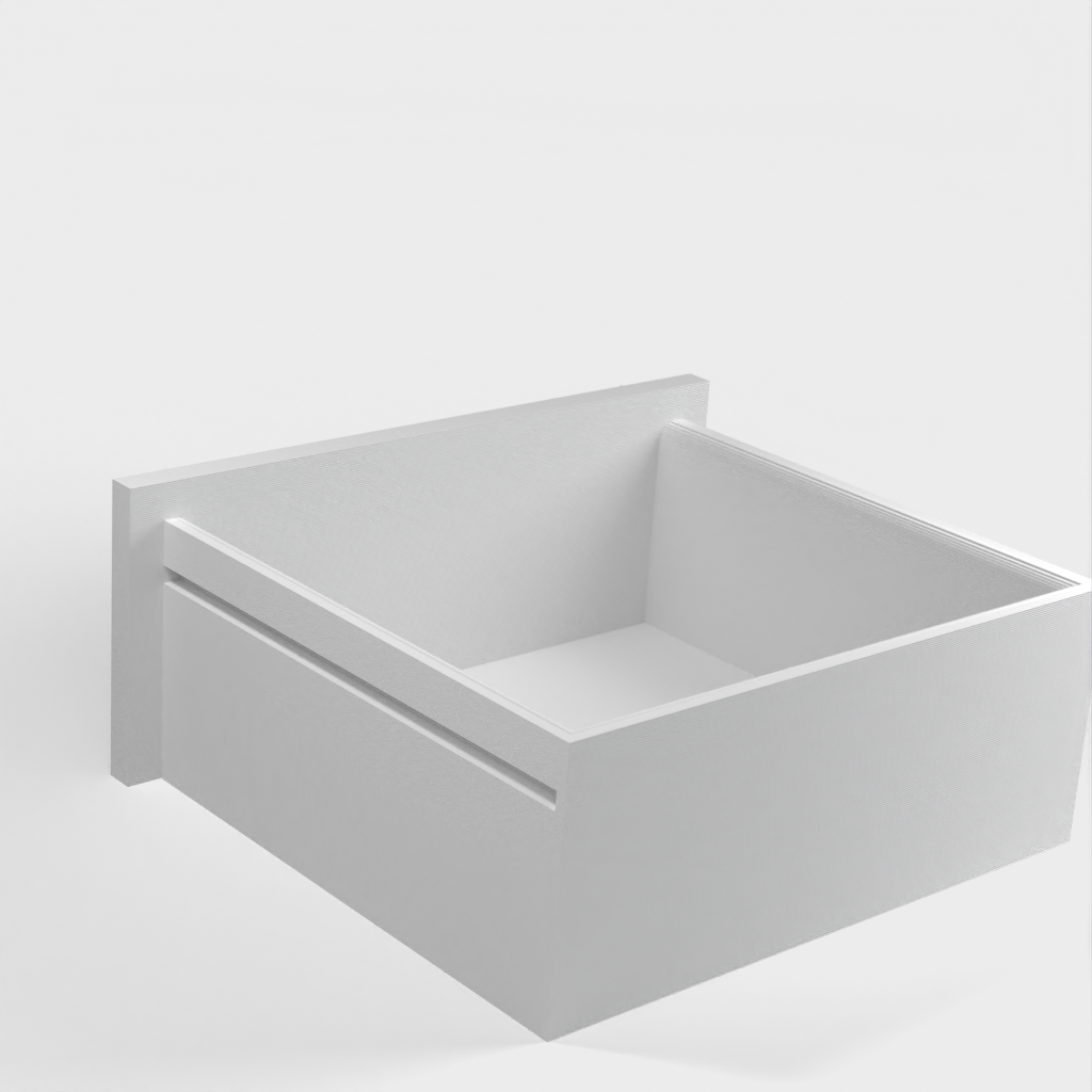 Organisateur de salle de bain design avec tiroir et espace latéral pour cotons
