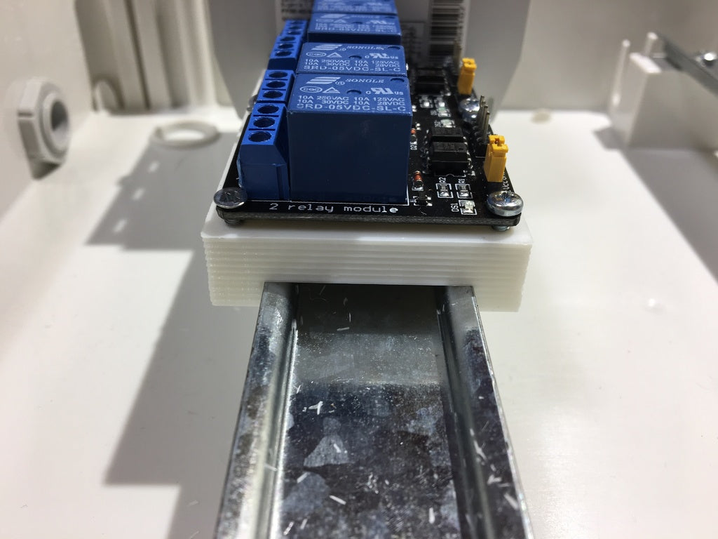 Support de module de relais double pour rail DIN