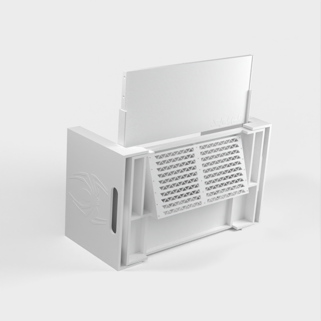 Support pour ordinateur portable modifié avec ventilateurs de refroidissement et espace d&#39;organisation