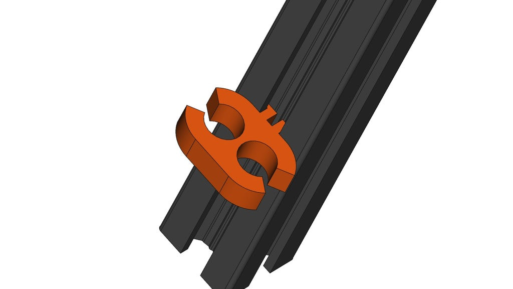 Double serre-câble (diamètre 8 mm) pour extrusion 2020