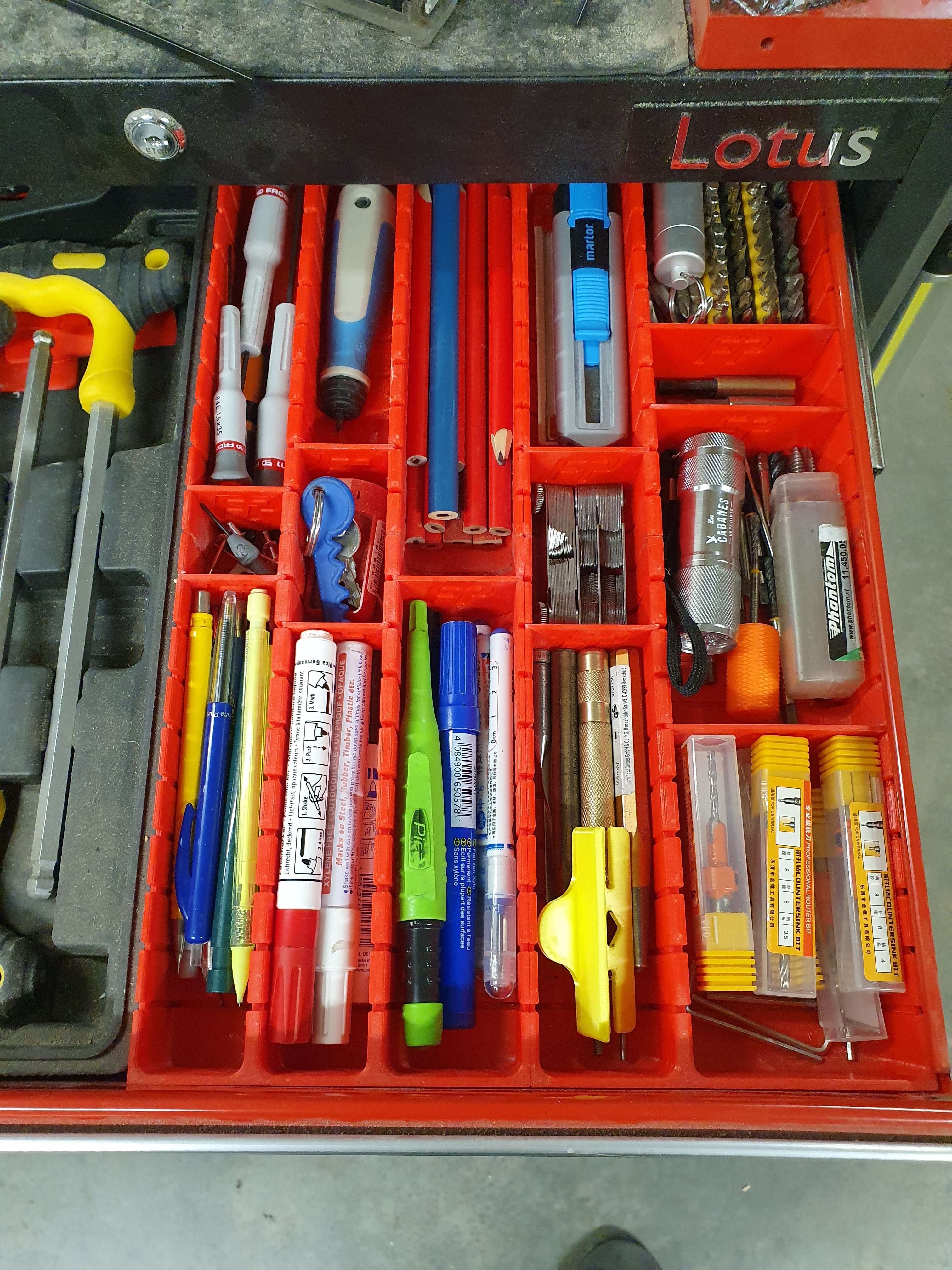 Organisateur modulaire pour boîtes à outils