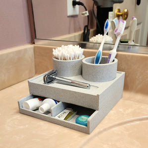 Organisateur d'angle de baignoire - Rangement de salle de bain intelligent