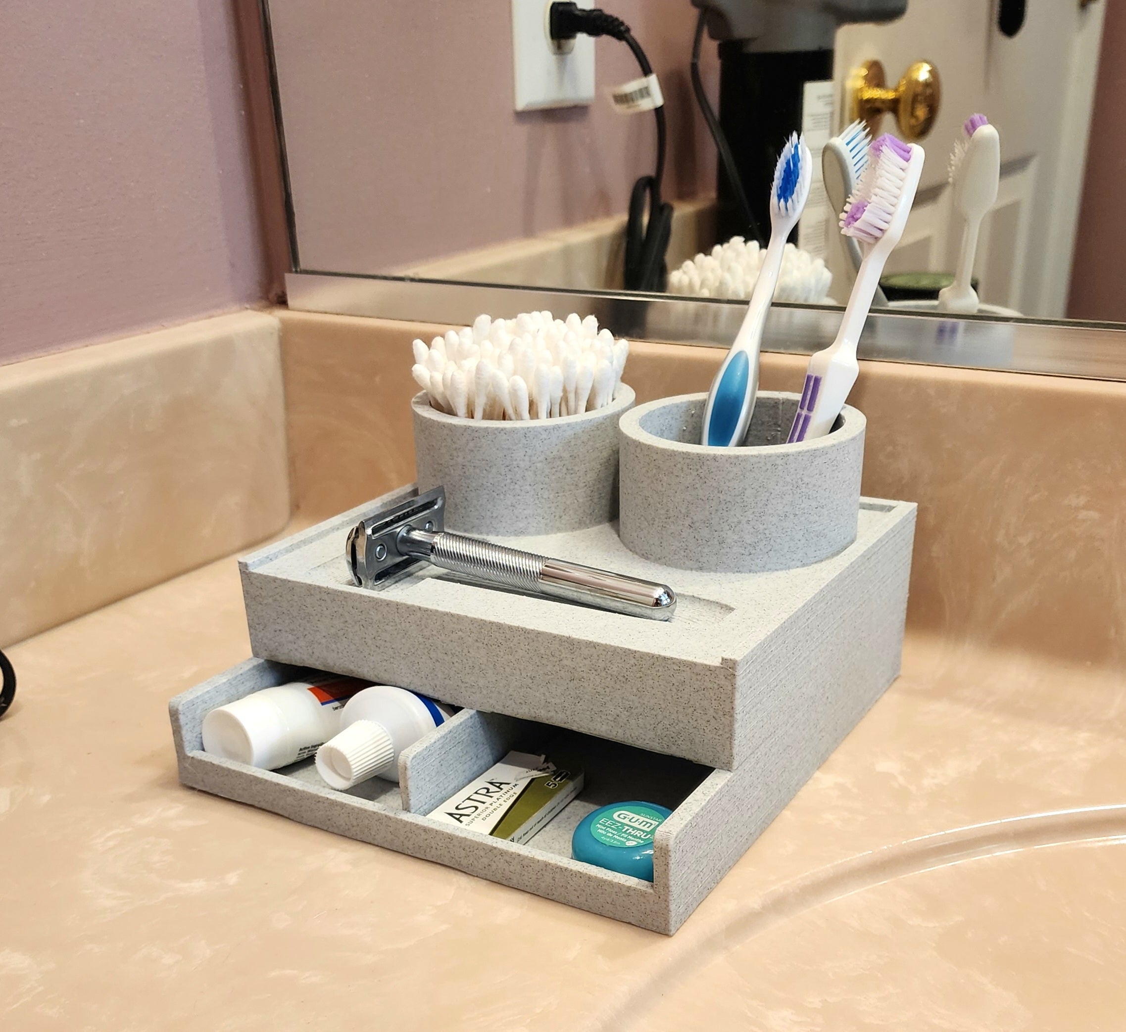 Organisateur d'angle de baignoire - Rangement de salle de bain intelligent
