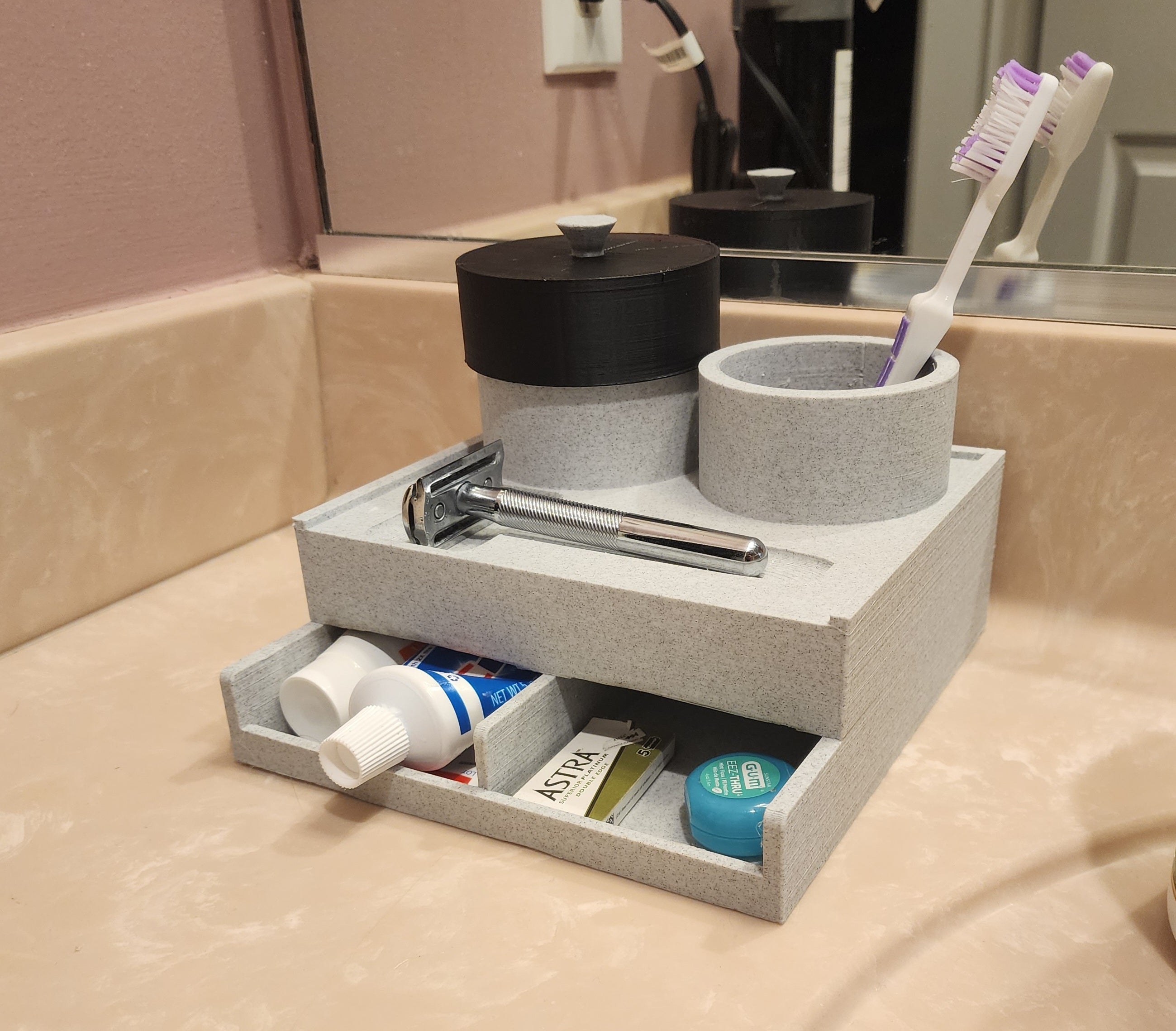Organisateur d'angle de baignoire - Rangement de salle de bain intelligent