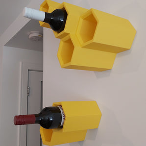 Étagère à vin murale modulaire en nid d'abeille
