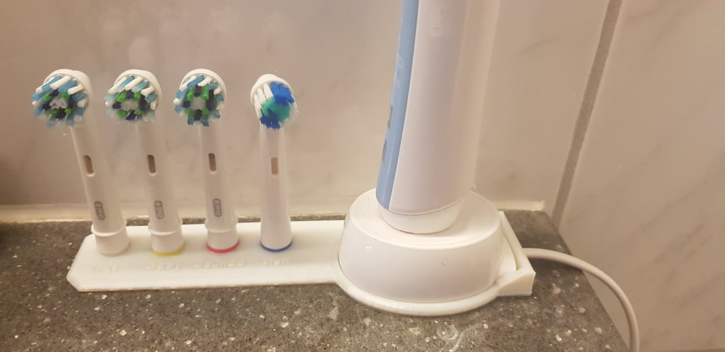 Support pour têtes de brosse à dents et chargeur Oral-B - Organisation élégante