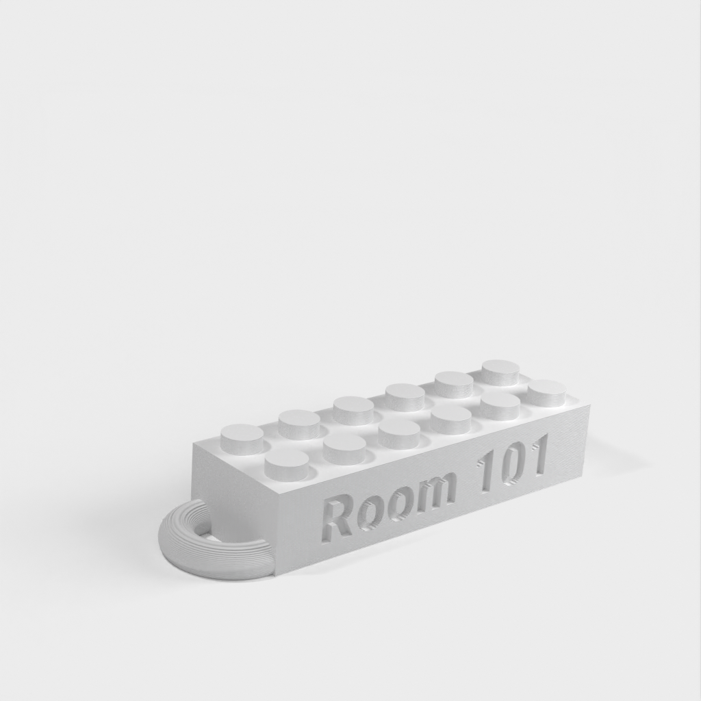 Porte-clés personnalisé avec étiquette de texte compatible LEGO