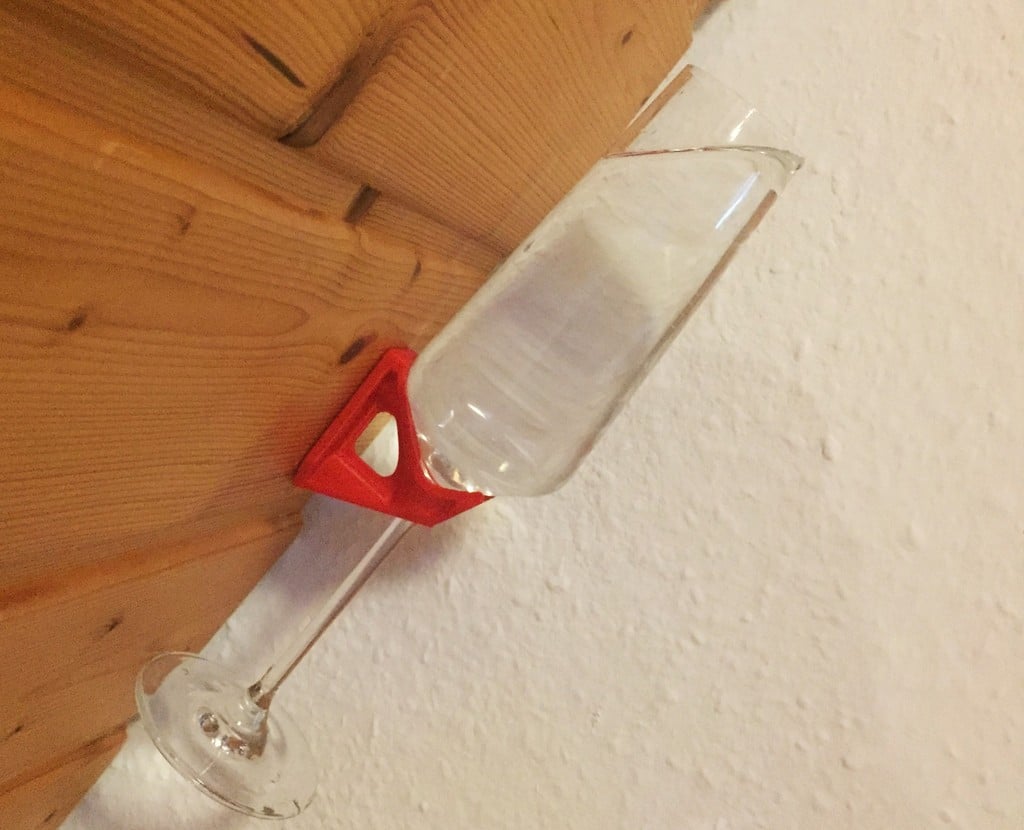 Porte-verre à champagne élégant pour montage mural