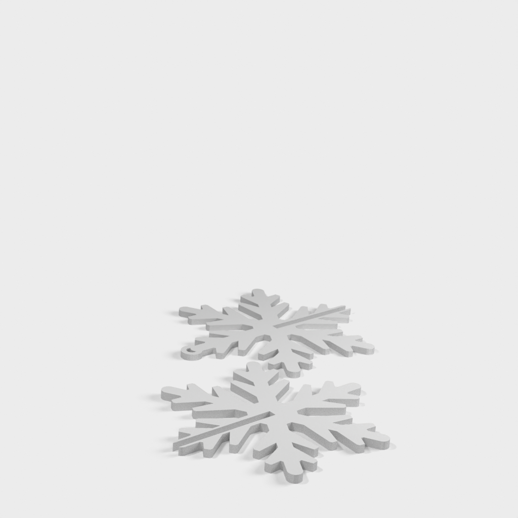 Ornements de décorations de Noël en flocon de neige 3D (3 types)