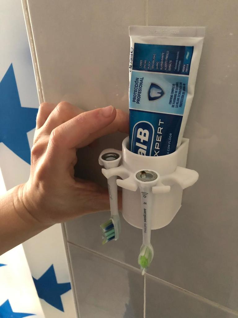 Support mural pour dentifrice et 4 têtes de brosse à dents Philips Sonicare