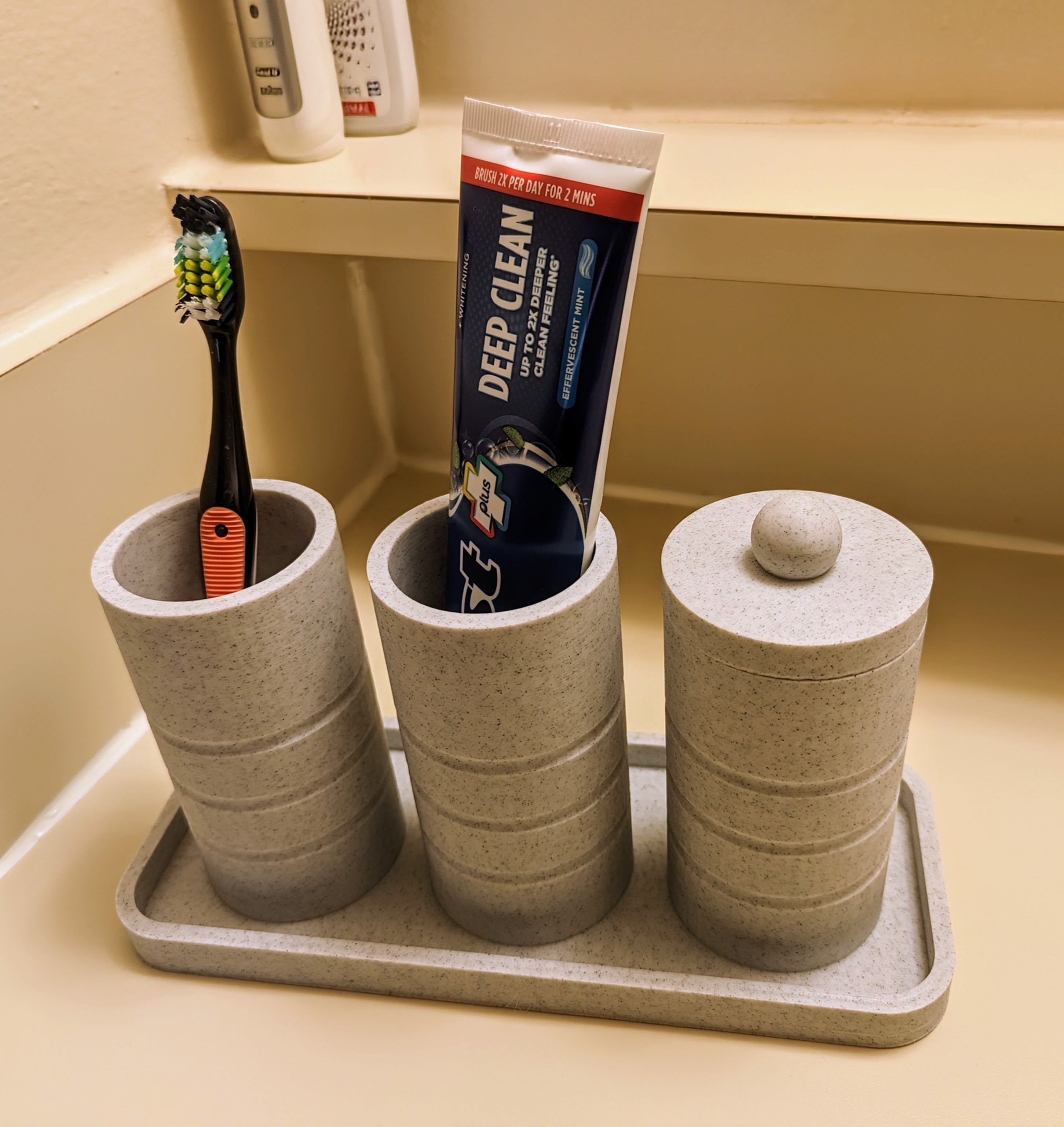 Organisateur de salle de bain pour brosses à dents et cotons-tiges