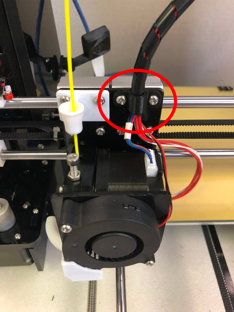 Fixation de câble Anet A8 pour extrémité chaude