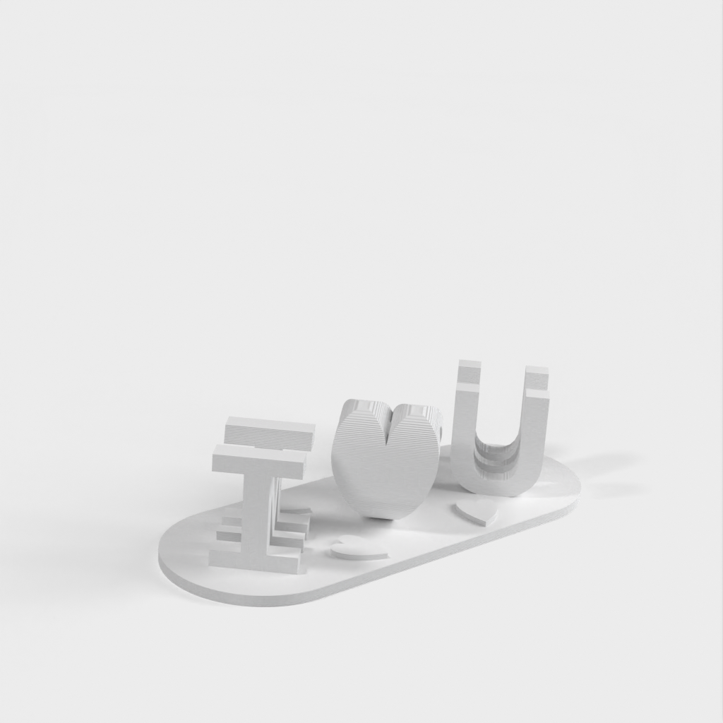 Présentoir personnalisé 3D Ambigram Letters Illusion