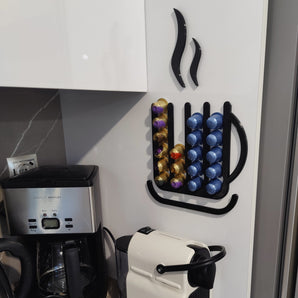 Support mural pour capsules Nespresso en forme de tasse (4 pièces)