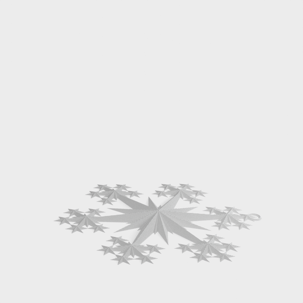 Ornement d&#39;arbre de Noël étoile et flocon de neige