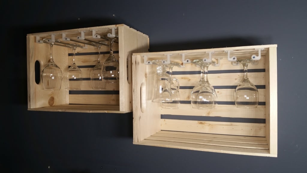 Porte-verre à vin flexible pour montage sous les armoires