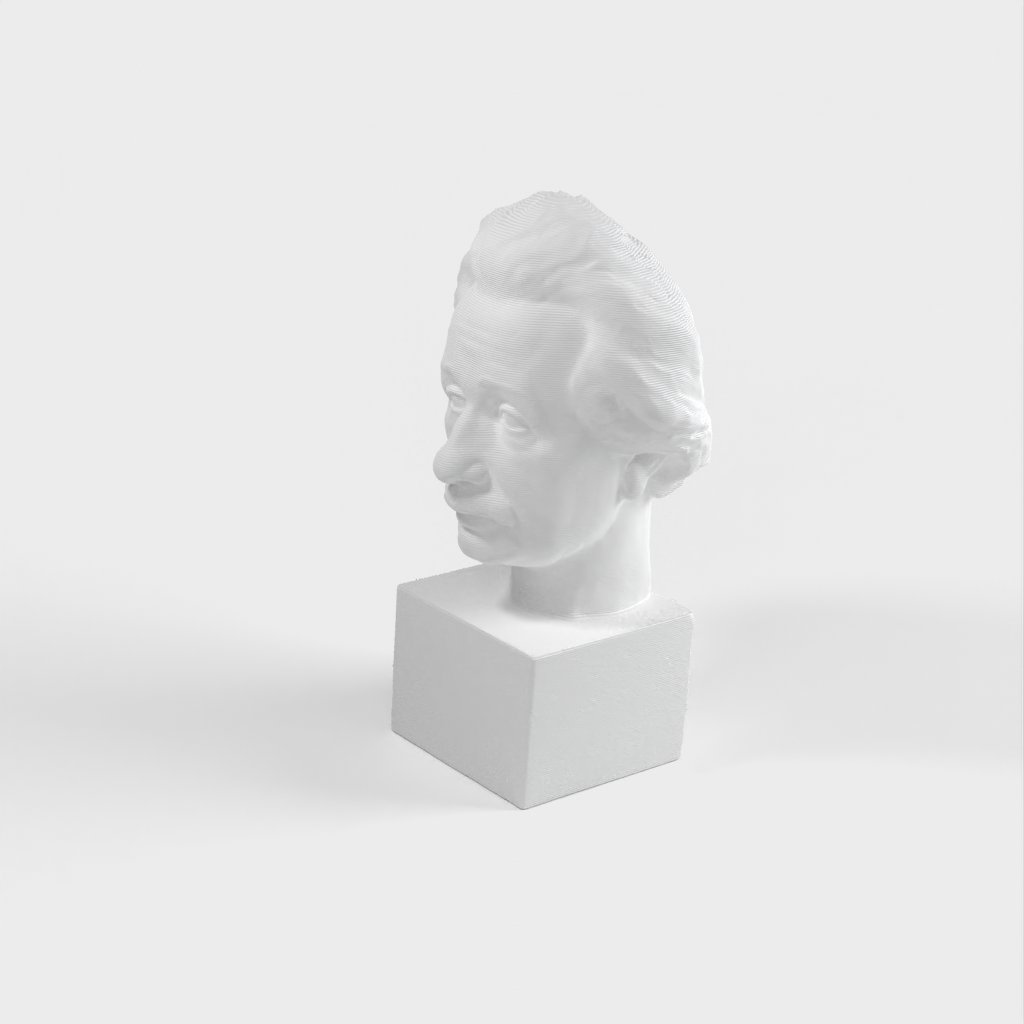 Albert Einstein Bust 3D Scan - Statue en bronze à imprimer