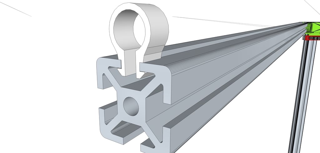 Support de câble pour profilés d'extrusion d'aluminium de 20x20 mm