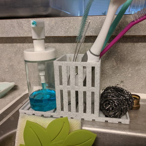 Caddie d'évier de cuisine pratique pour liquide vaisselle et éponge