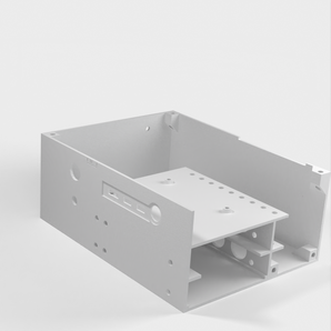 Boîtier de bureau pour Raspberry Pi 4B avec espace pour alimentation et disques SATA