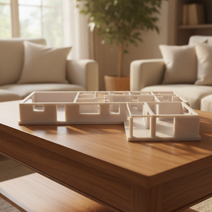 Maison imprimée en 3D à partir du plan d'étage