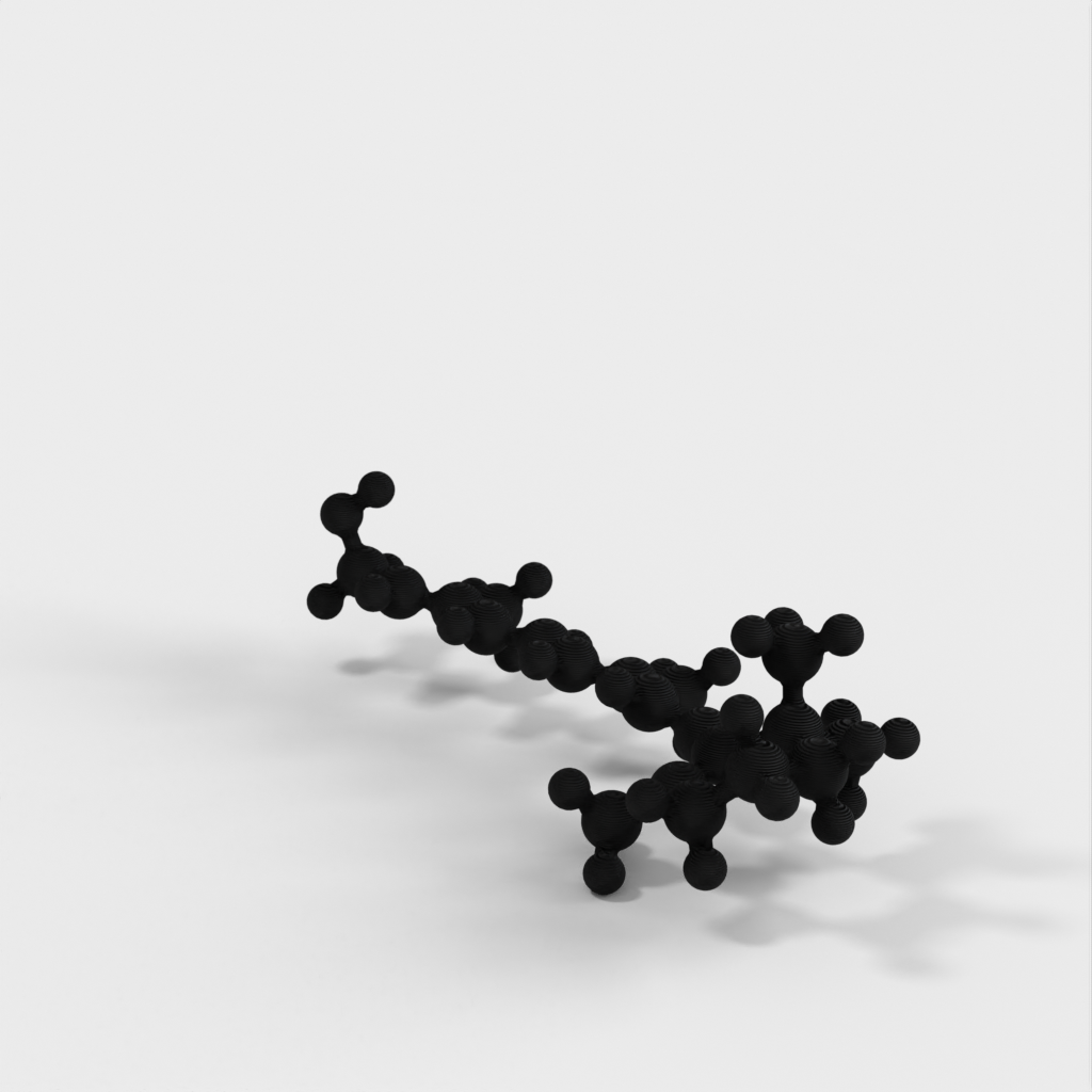 Modèle moléculaire du rétinol (vitamine A) - Modèle à l'échelle atomique