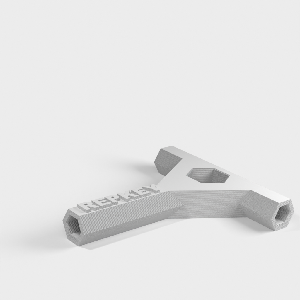 RepRap Prusa Mendel RepKey : clé et tournevis imprimés en 3D avec outil pour écrou M8