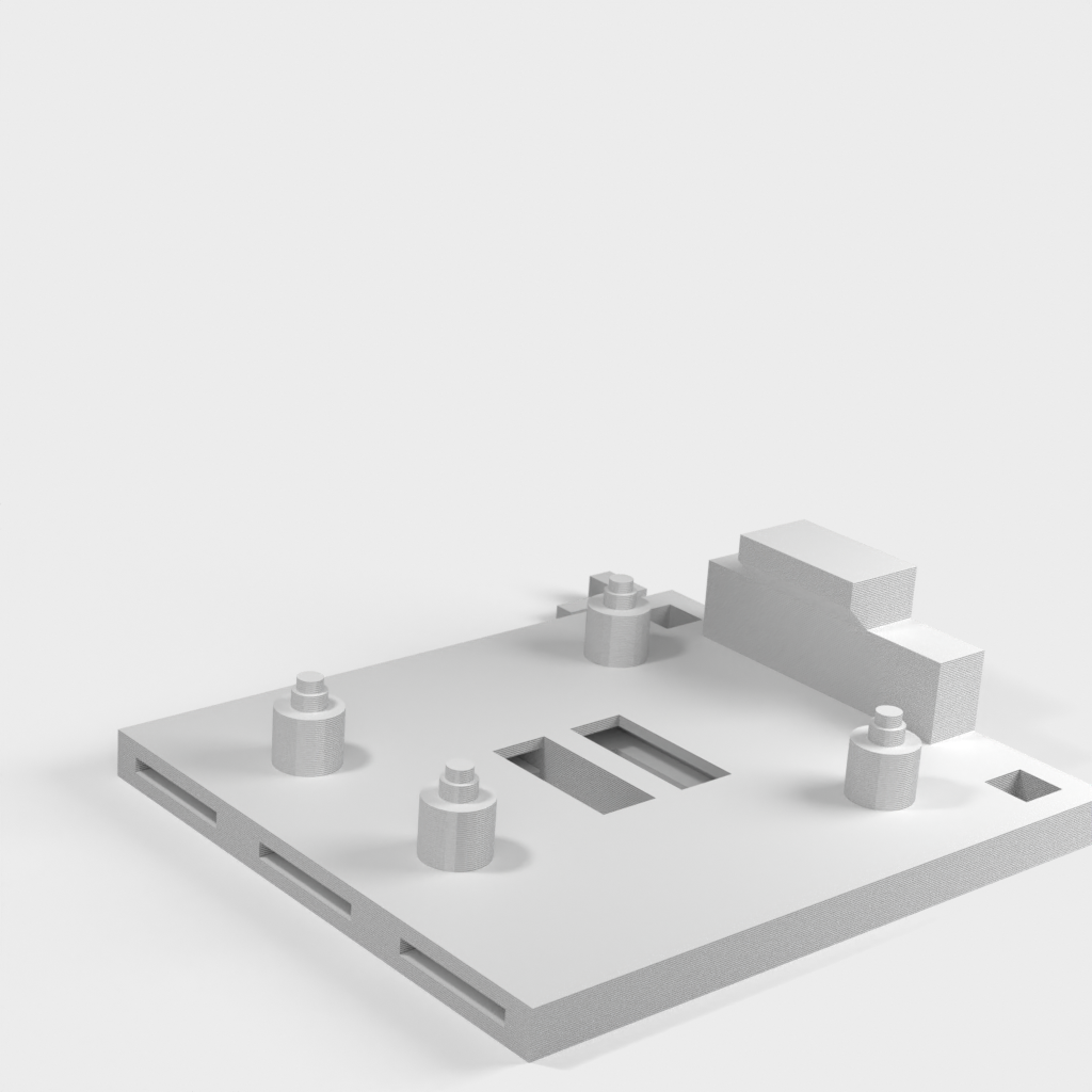 Plaque de montage Arduino Mega 2560 R3 imprimable en 3D avec couvercle en option