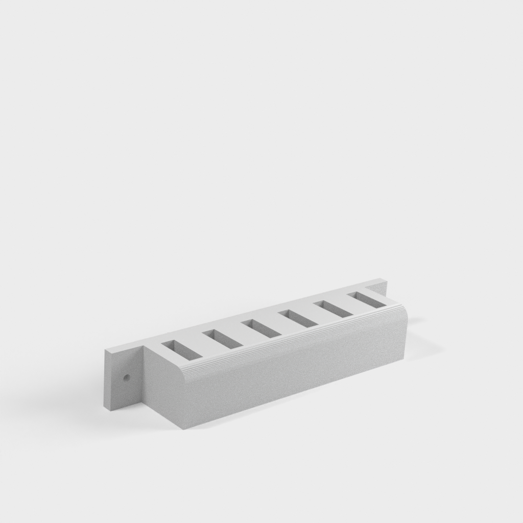 Rack USB pour 6 clés USB avec possibilité de montage sur bureau ou au mur