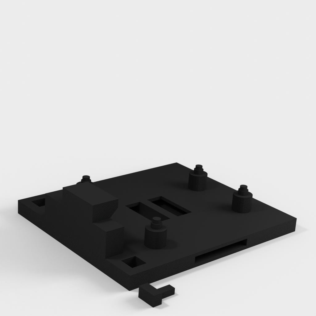 Plaque de montage Arduino Mega 2560 R3 imprimable en 3D avec couvercle en option