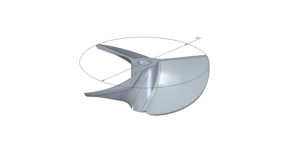 Hélice de bateau RC à 3 pales Alésage de 4 mm - Diamètre de 40 mm