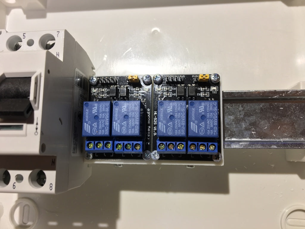 Support de module de relais double pour rail DIN