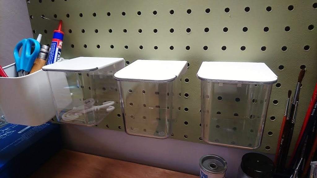 Mise à jour Ikea SKÅDIS Transparent Box Pegboard Adapter