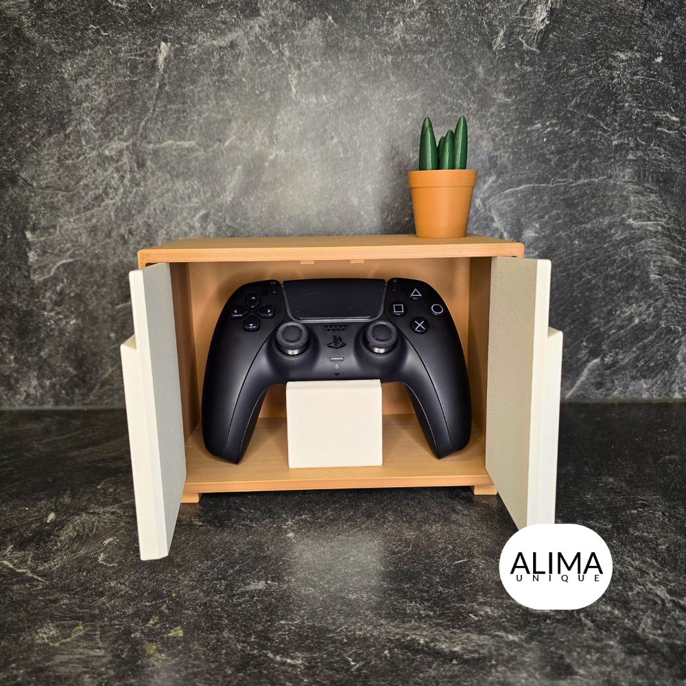 Buffet de jeu moderne pour le salon - Organisation des manettes PS5, Xbox et Switch