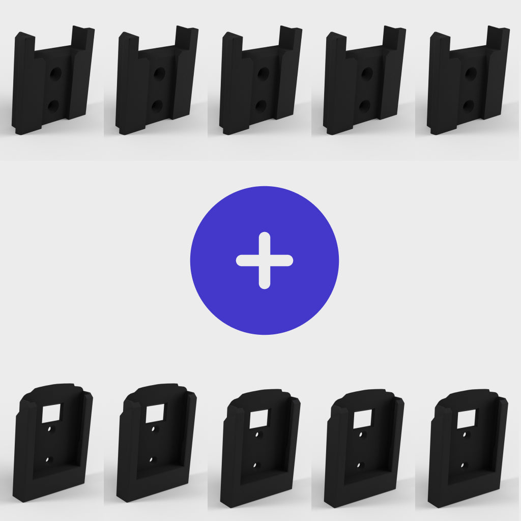 Offre packagée - 5 porte-outils et 5 porte-batteries pour Bosch 18v professionnel