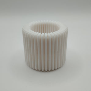 Bougeoir moderne à rainures pour bougies chauffe-plat standard