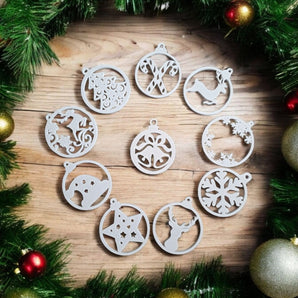 10 pièces de décorations de Noël suspendues