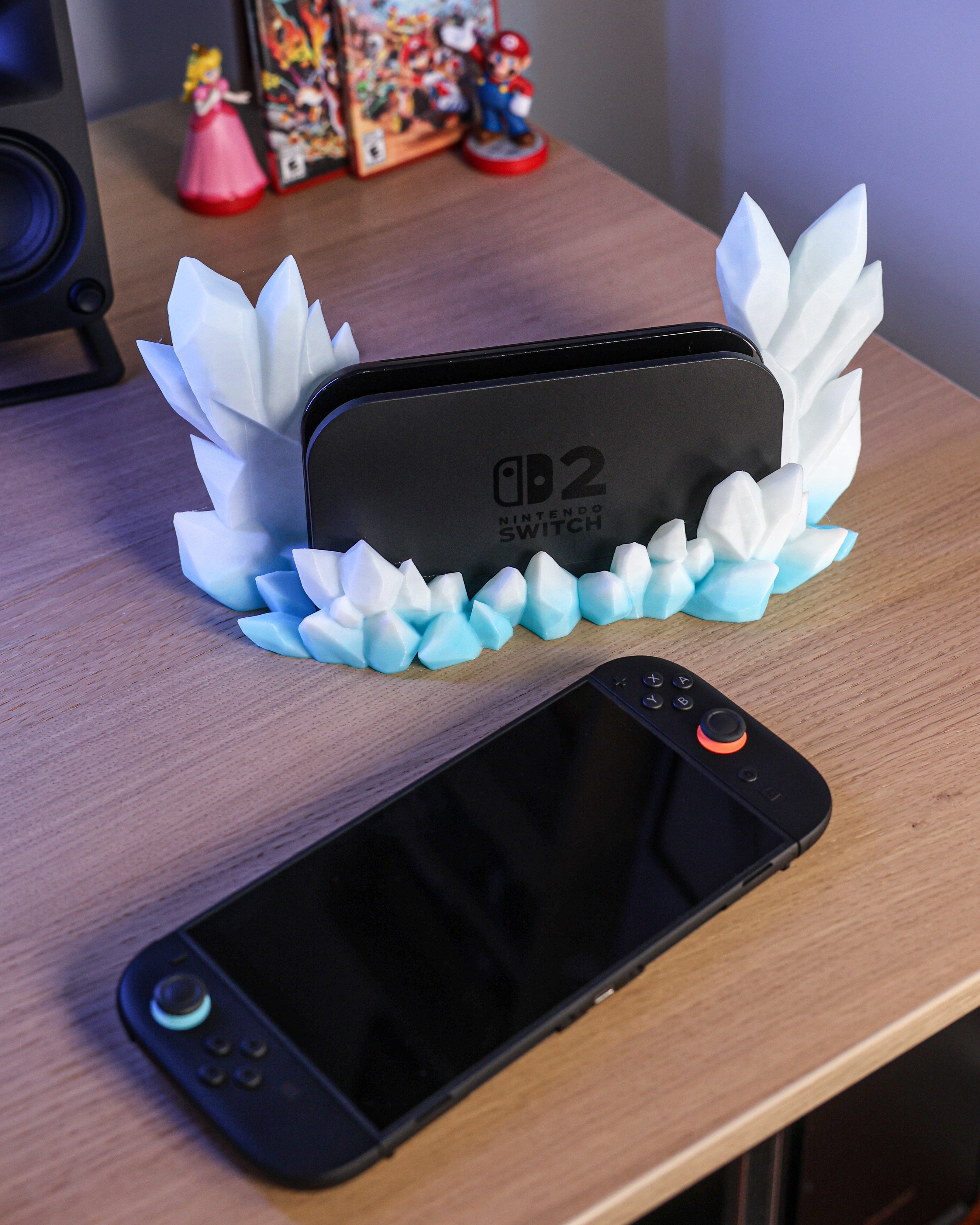 Support en cristal élégant pour la station d'accueil Nintendo Switch 2