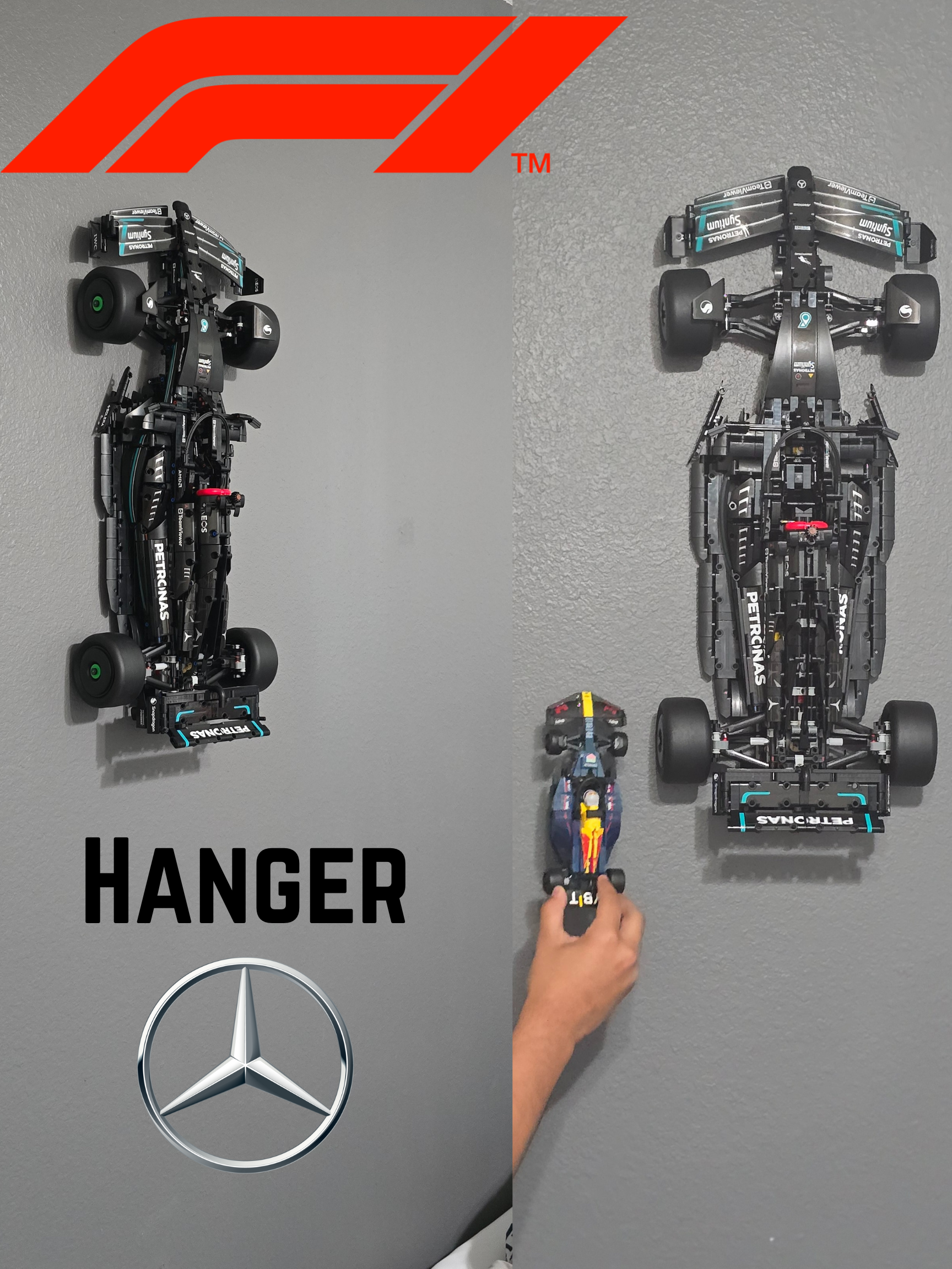 Support mural pour LEGO Technic Mercedes-AMG F1 W14 E