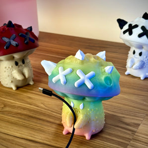 Support de câble champignon effrayant avec rangement caché