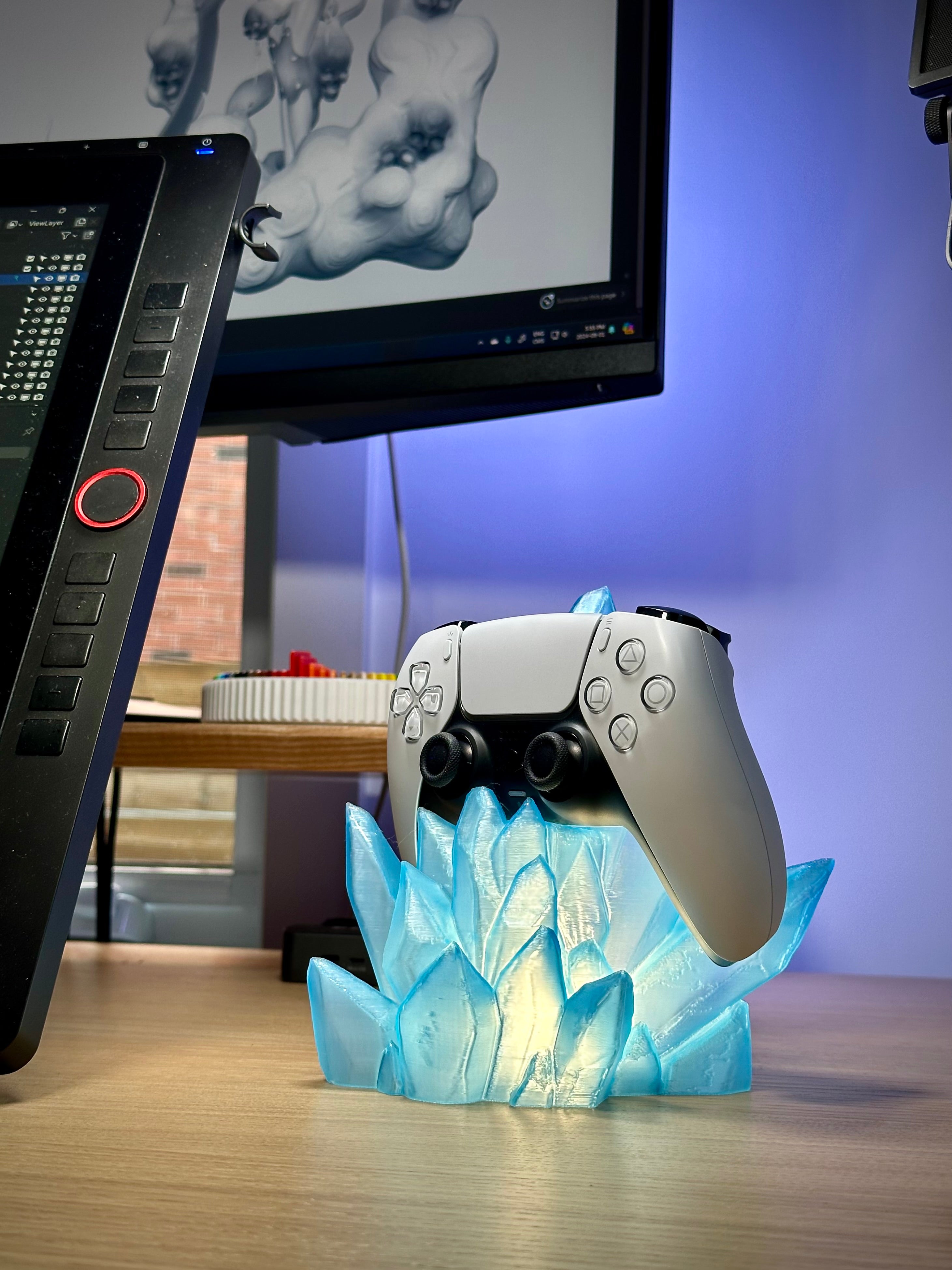 Support de manette Crystal avec éclairage LED