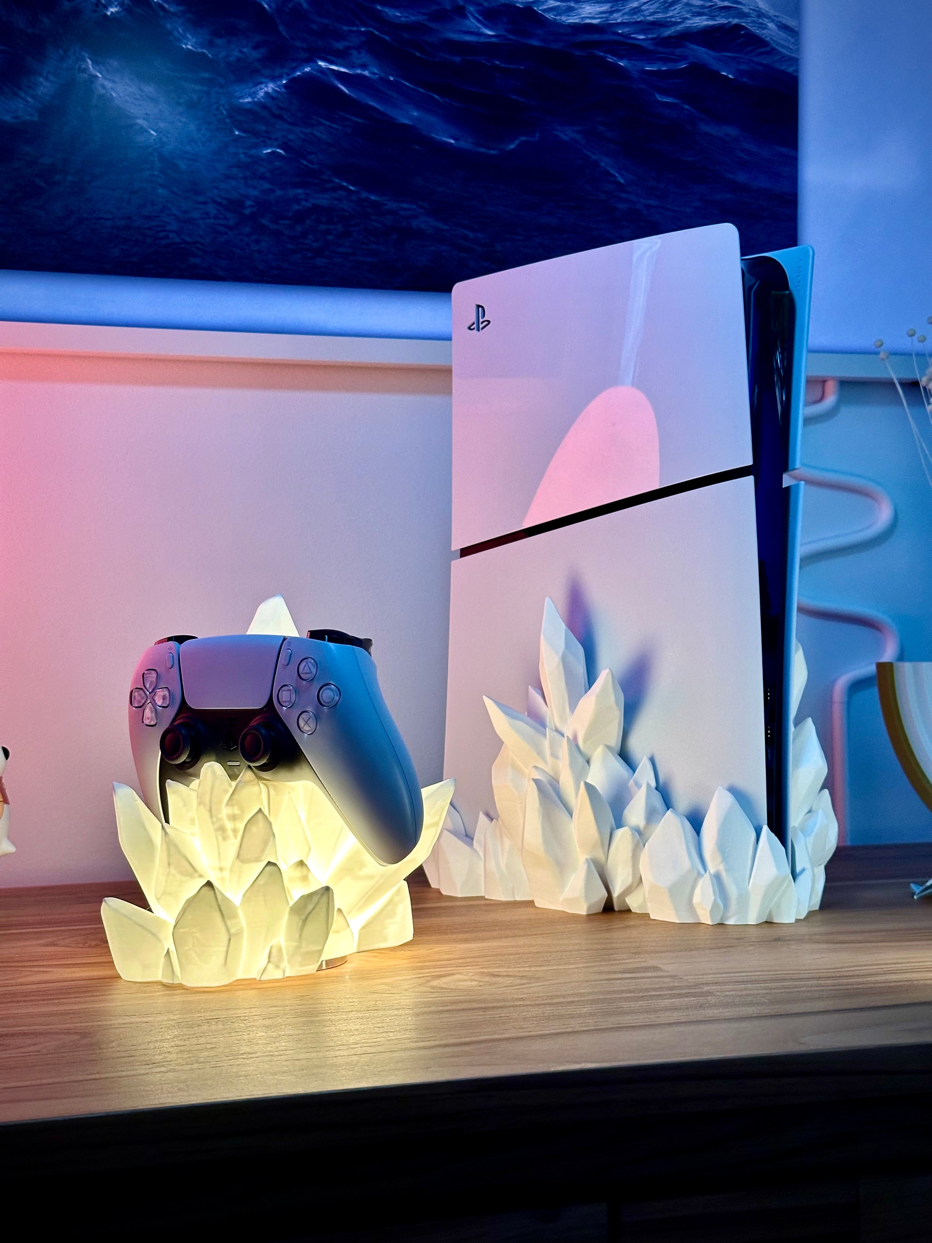 Support de manette Crystal avec éclairage LED
