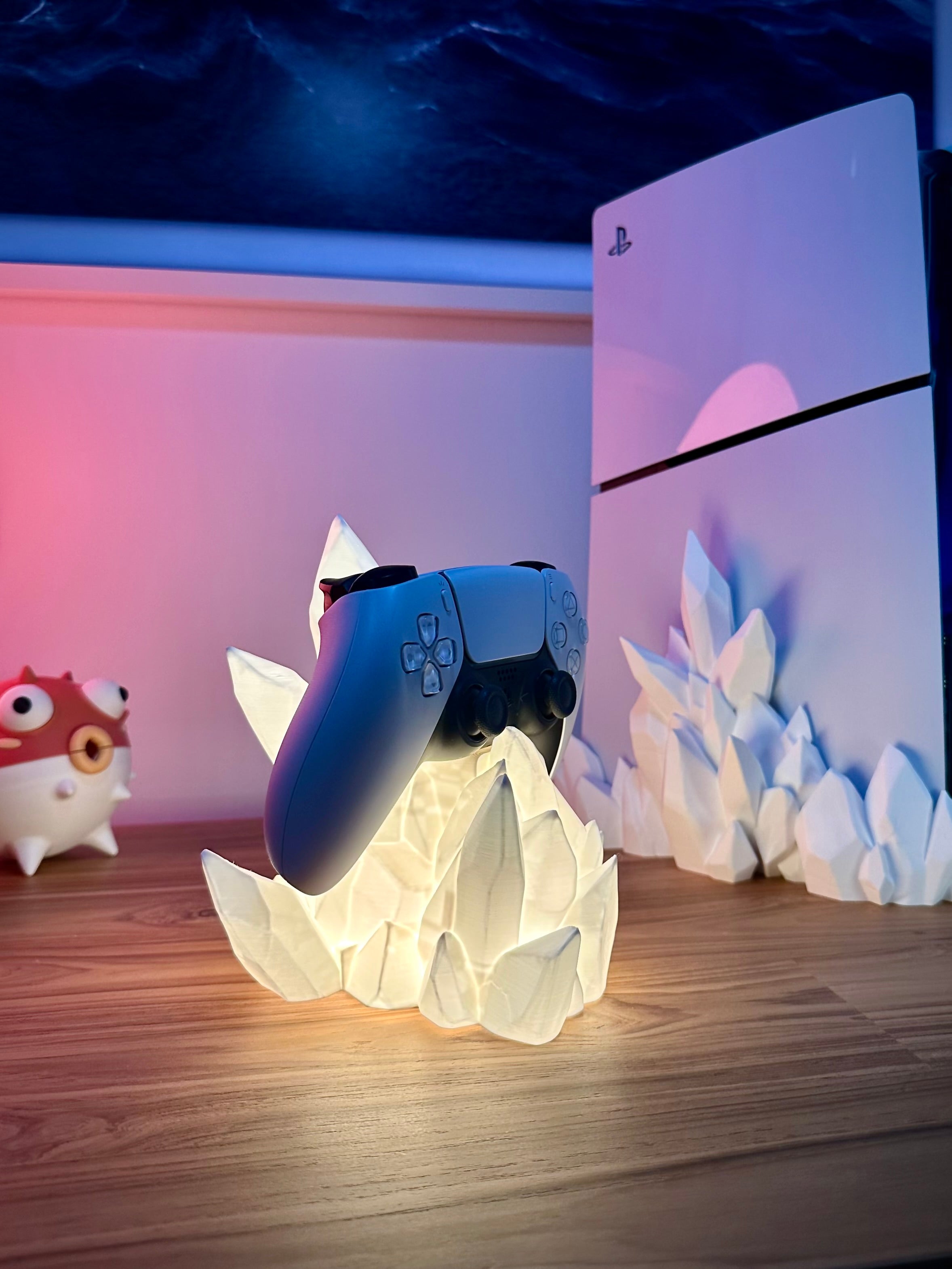 Support de manette Crystal avec éclairage LED