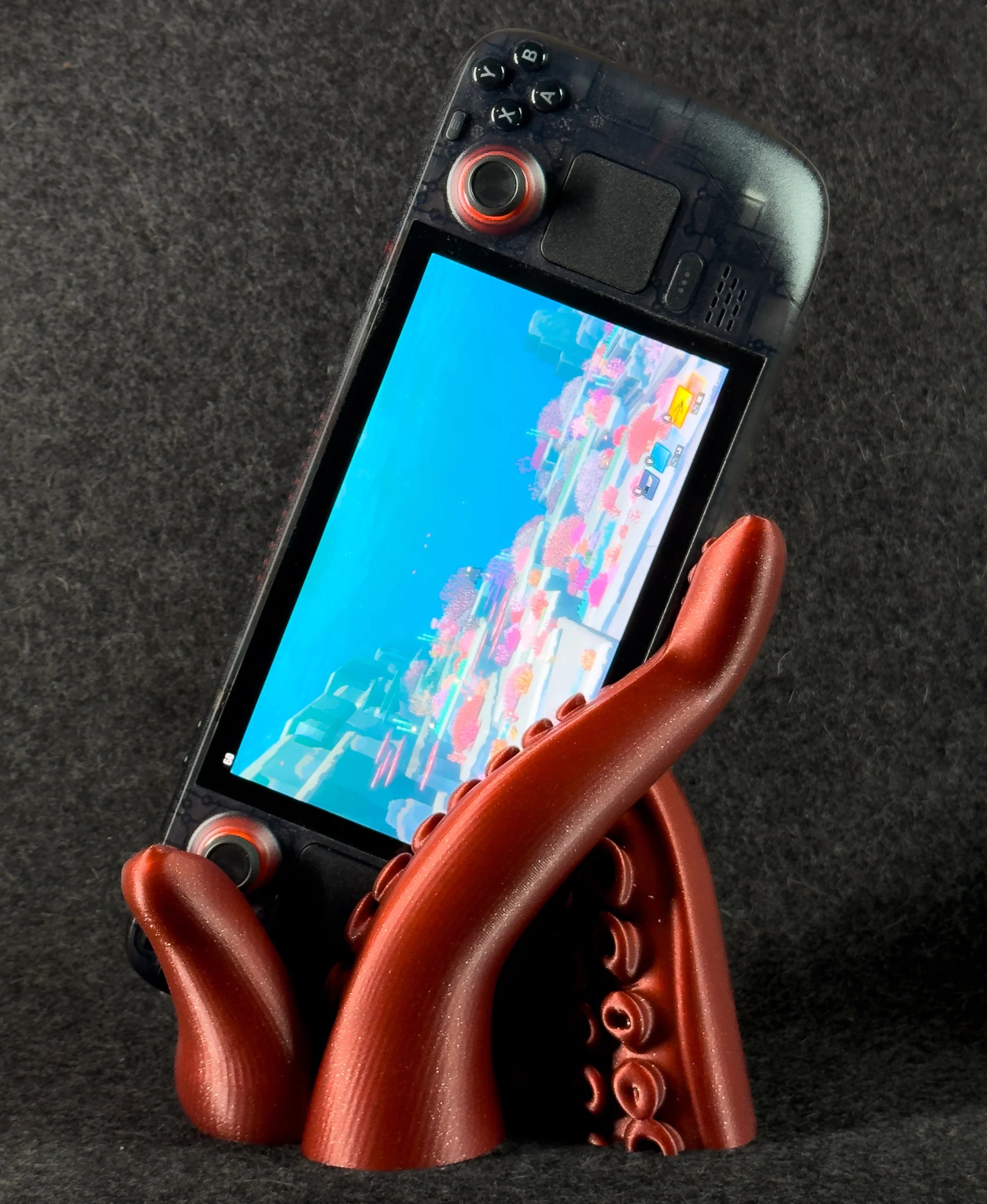 Support Steam Deck Tentacule avec rainure pour câble