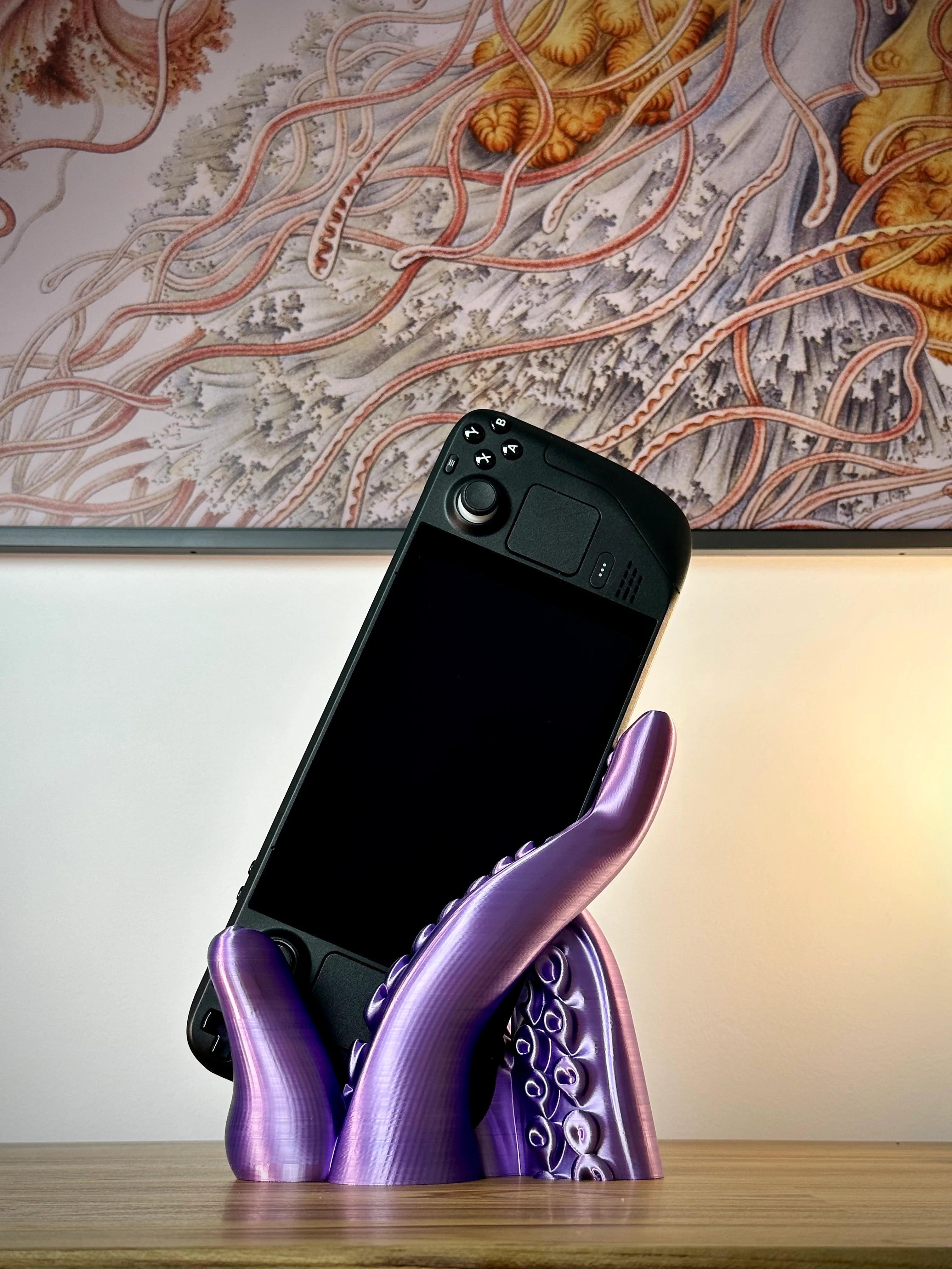 Support Steam Deck Tentacule avec rainure pour câble